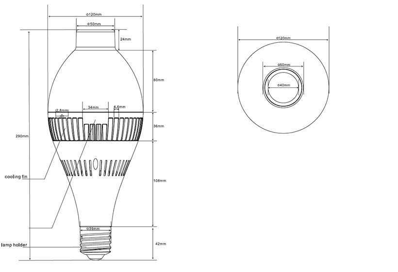 Technische Zeichung LED BIG SUN